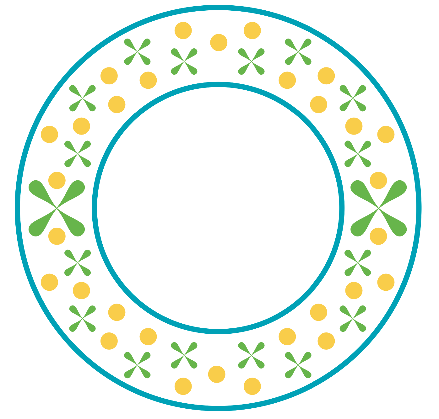 Trixie Green Picnic Plate